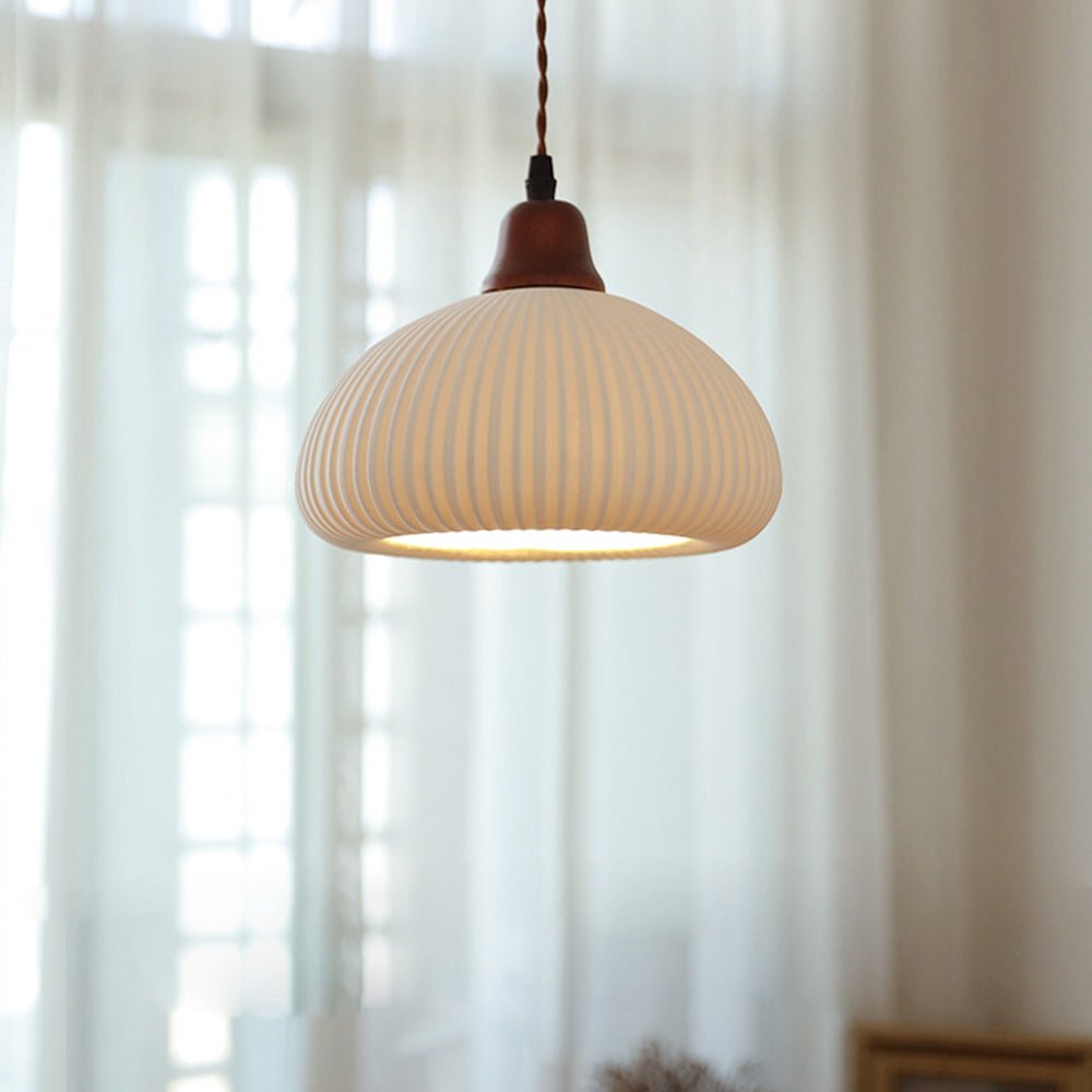 Lampa wisząca ceramiczna biała