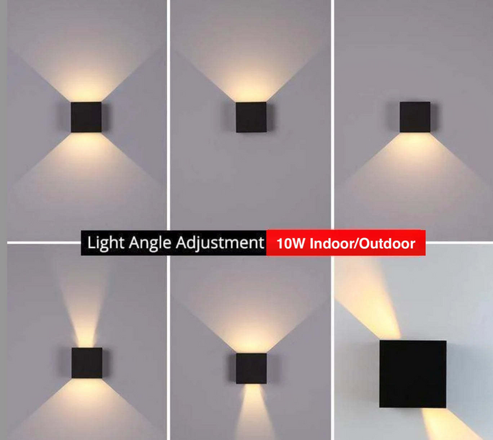 Nowoczesna Aluminiowa Wodoodporna Lampa LED na Ścianę do Użytku Wewnętrznego i Zewnętrznego