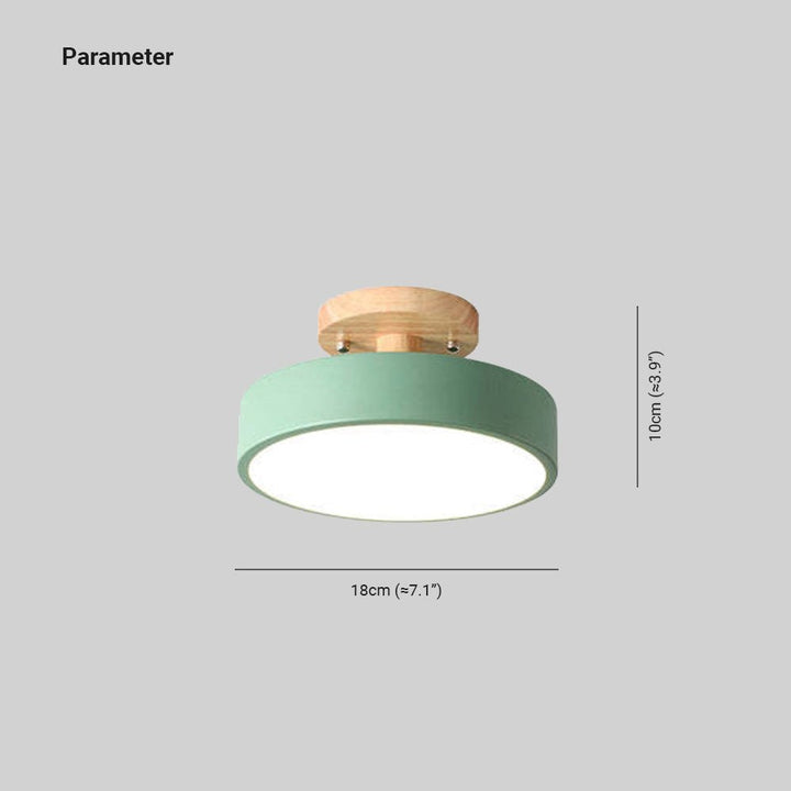 Nowoczesna lampa sufitowa LED wykonana z drewna