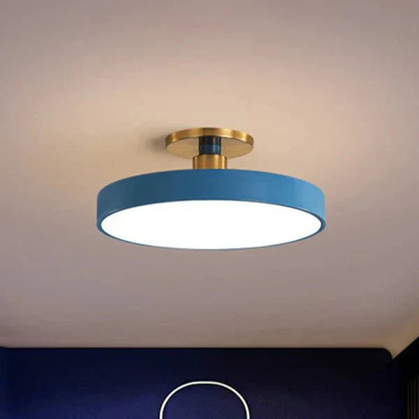 Ronde Flush Mount Light w stylu skandynawskim, akrylowa lampa LED do sypialni, półokrągła lampa sufitowa