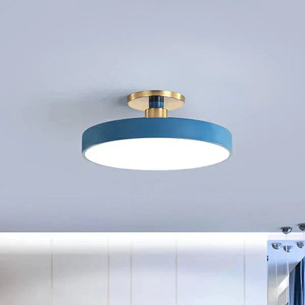 Ronde Flush Mount Light w stylu skandynawskim, akrylowa lampa LED do sypialni, półokrągła lampa sufitowa