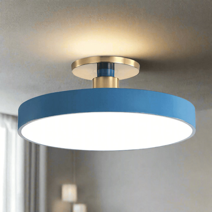 Ronde Flush Mount Light w stylu skandynawskim, akrylowa lampa LED do sypialni, półokrągła lampa sufitowa