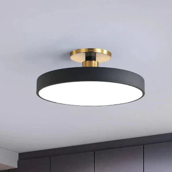Ronde Flush Mount Light w stylu skandynawskim, akrylowa lampa LED do sypialni, półokrągła lampa sufitowa