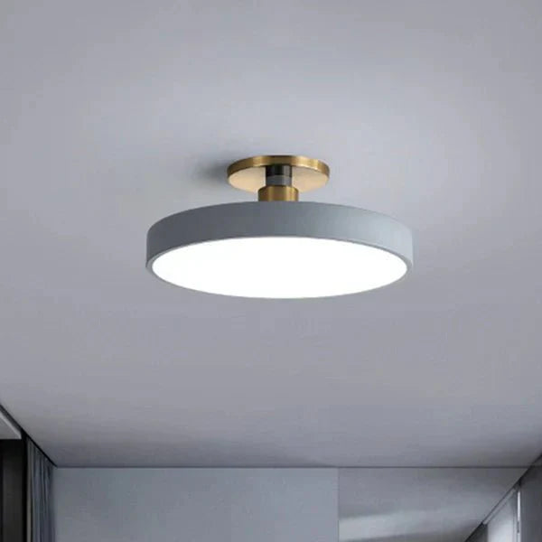 Ronde Flush Mount Light w stylu skandynawskim, akrylowa lampa LED do sypialni, półokrągła lampa sufitowa