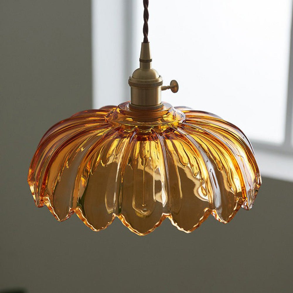 Vintage szklana lampa wisząca