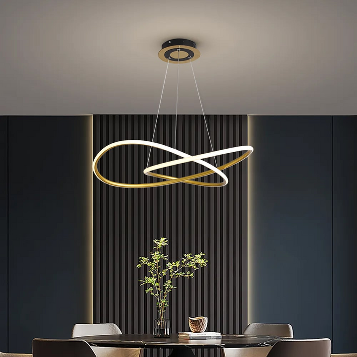 Minimalistyczna Złota Lampa Wisząca LED