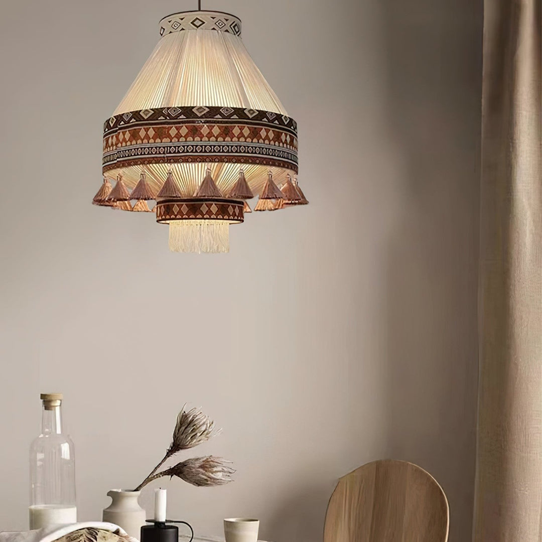 Bohemian Lampa Wisząca z Frędzlami