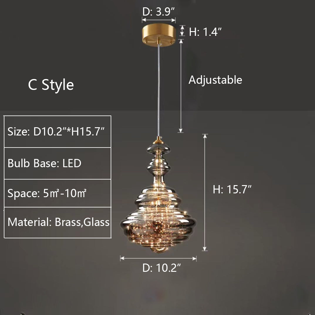 Nowoczesna Szara Szklana Lampa Wisząca z Gwiazdami