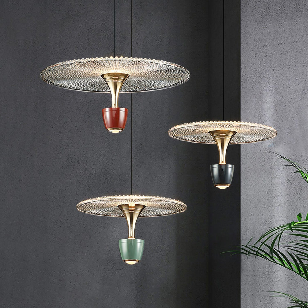 Nowoczesna Lampa Wisząca w Kształcie Dysku LED