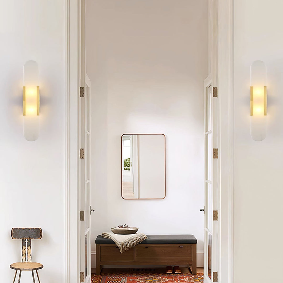 Lampa ścienna Melange Wydłużona Alabaster