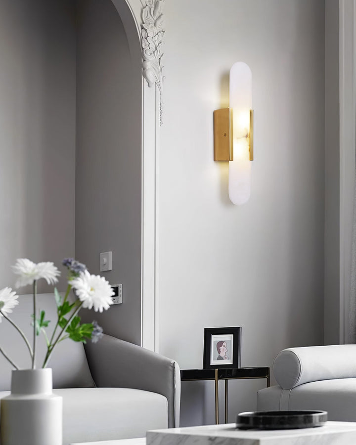 Lampa ścienna Melange Wydłużona Alabaster
