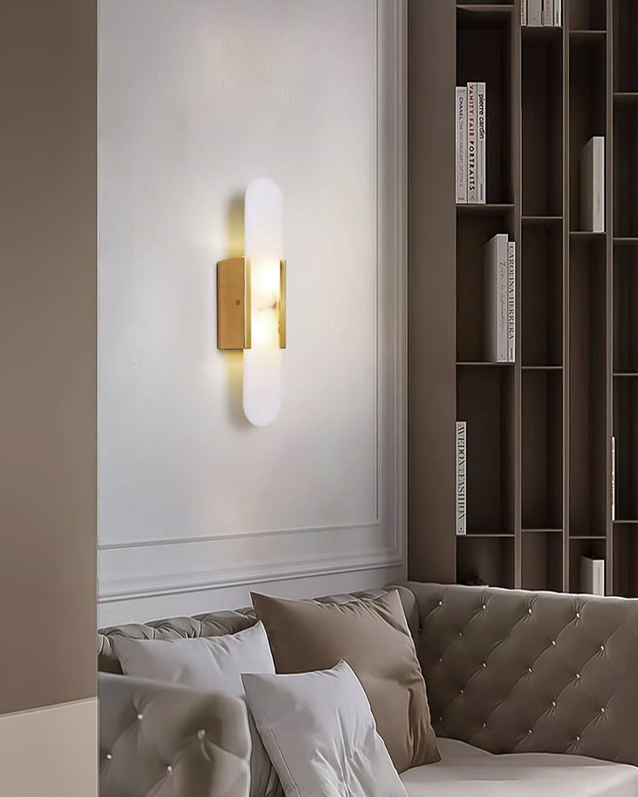 Lampa ścienna Melange Wydłużona Alabaster