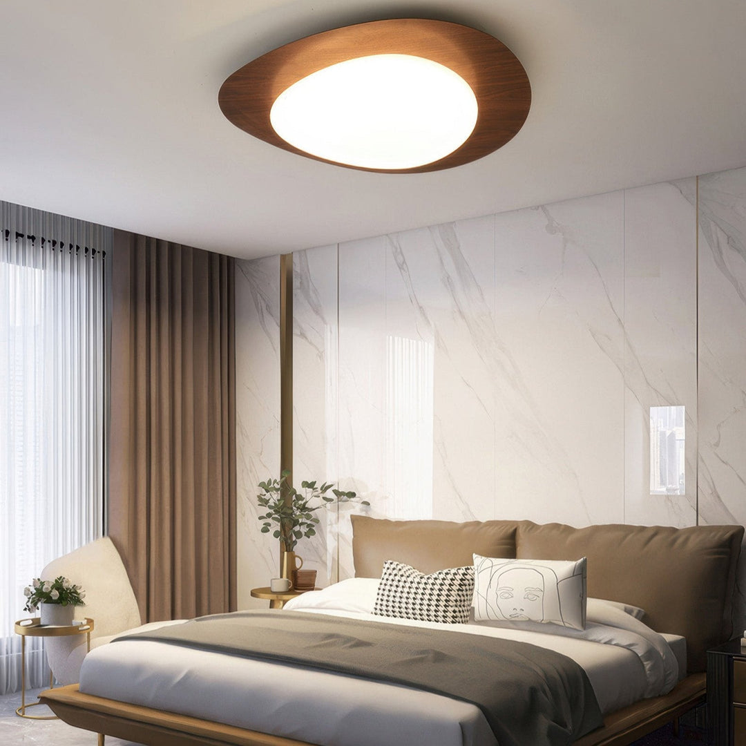 Skandynawska Lampa Sufitowa Pebble Wood Grain