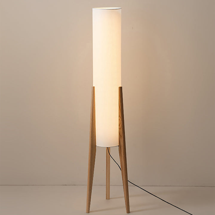 Lampa podłogowa z orzecha - Drewniana lampa dekoracyjna