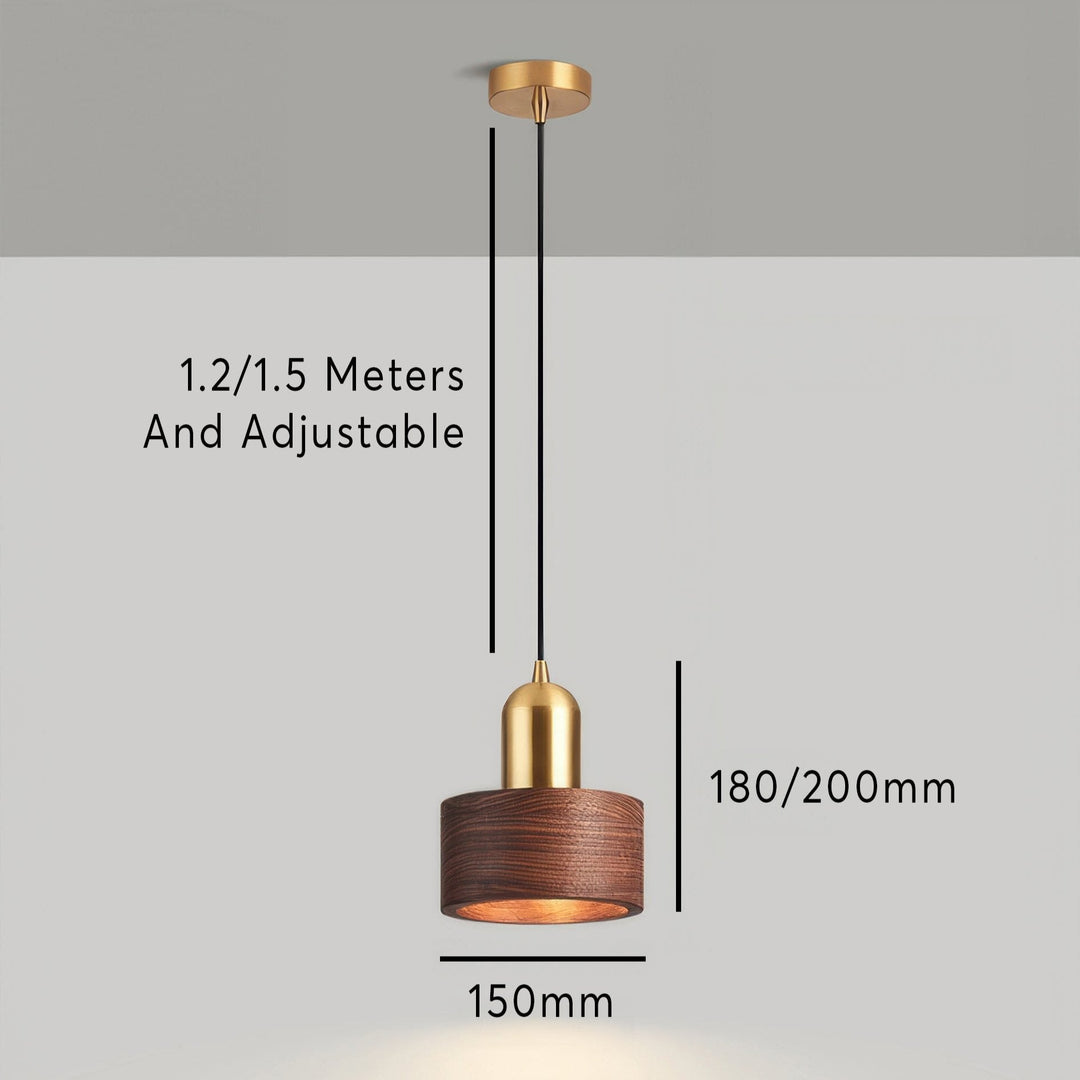 Lampa Wisząca Cylinder w Stylu Japońskim