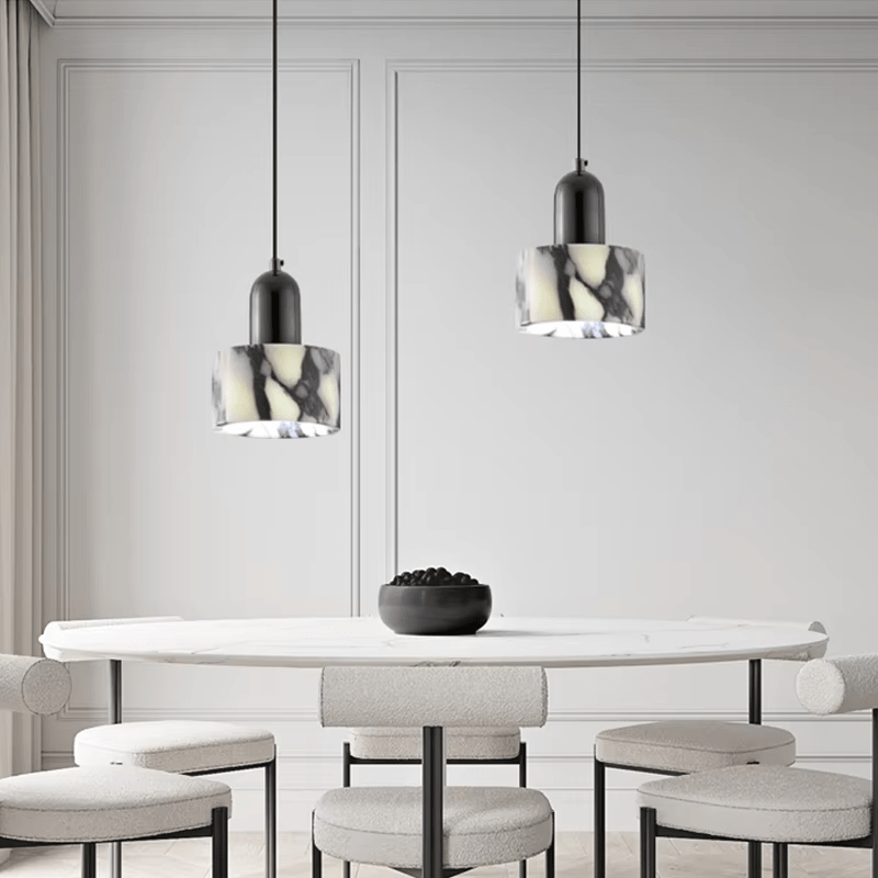Lampa wisząca czarny marmur