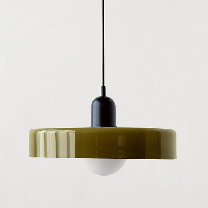 Lampa wisząca Bauhaus z kolorowego szkła