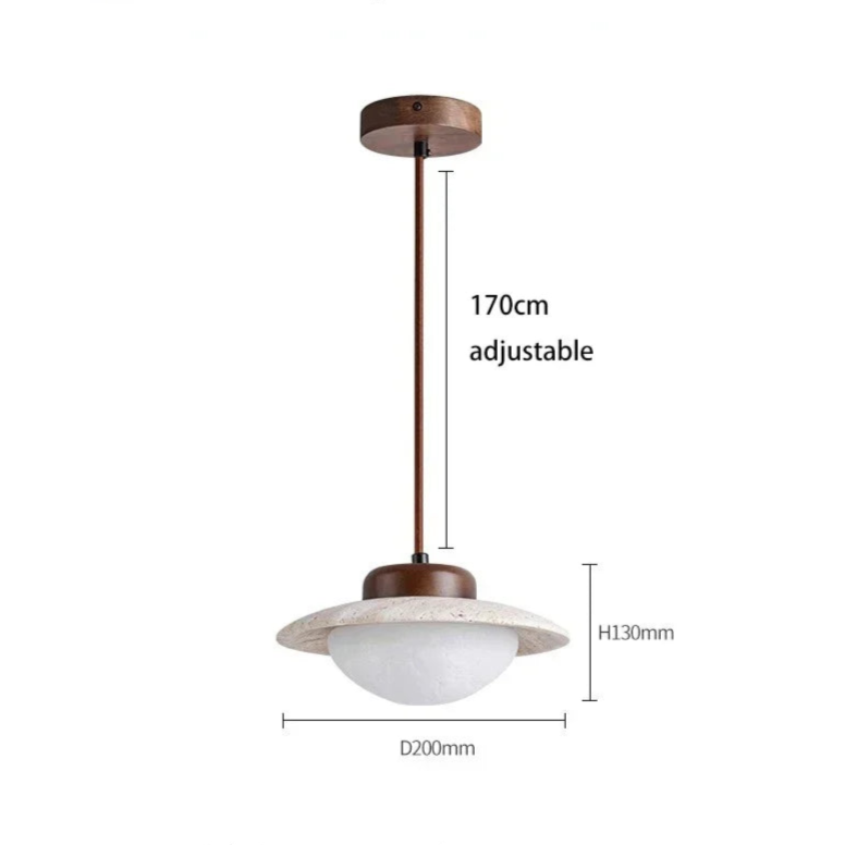 Lampa wisząca Wandmoer z kamienia