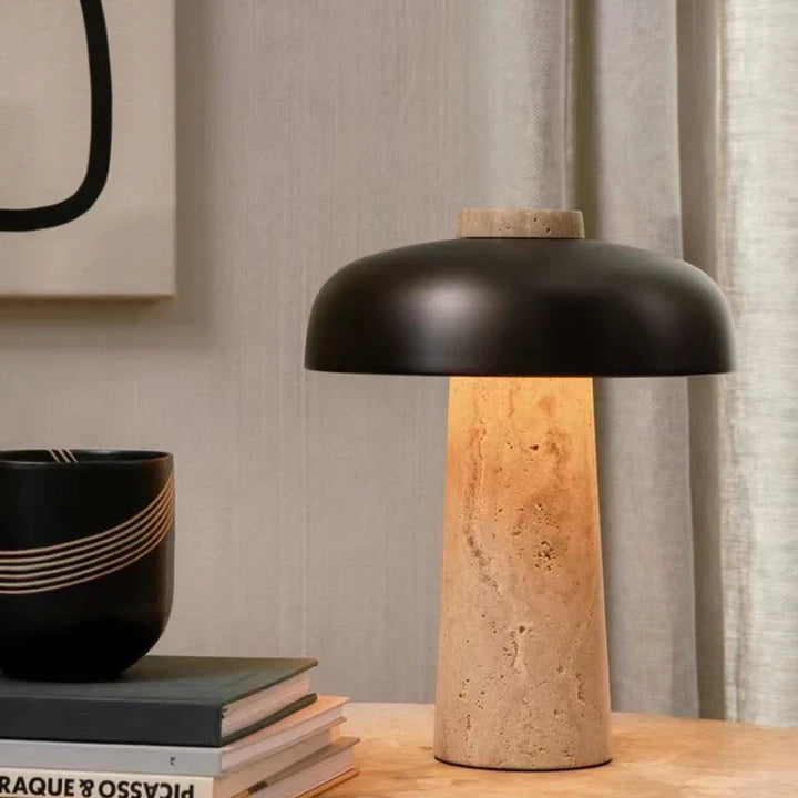 Lampa Stołowa Travertyn Naturalny