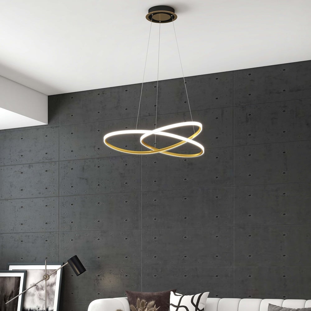 Minimalistyczna Złota Lampa Wisząca LED